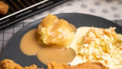 Ayam Goreng Rangup Ala KFC Set Coleslaw & Mashed Potato