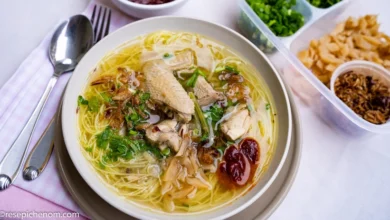 Bihun Sup Ayam Utara yang Mudah