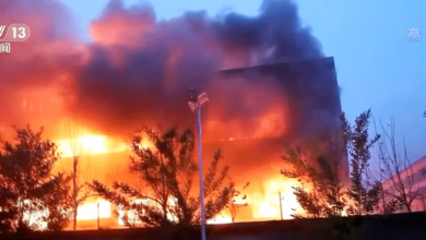 10 maut bangunan terbakar di Xinjiang