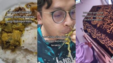 Anak kongsi momen makan lauk terakhir tinggalan ibu