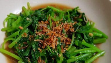 Resepi Sayur Bayam Goreng Sos Tiram