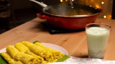 Roti Jala Lembut Dan Kari Ayam Berkerisik