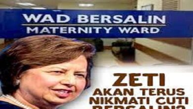 Perbezaan Cuti Sakit DS Najib Dengan Cuti Sakit Zeti