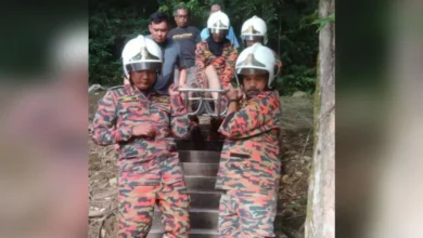 Patah tangan, cedera muka akibat terjatuh di Air Terjun Seri Perigi