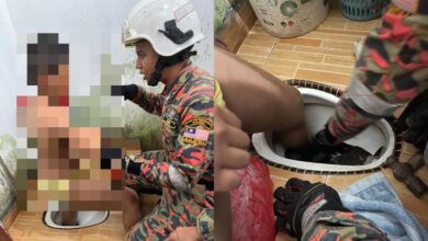 Bomba breaks toilet to free boy’s leg