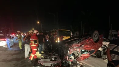 Wanita maut kereta terbabas di Sekinchan, lelaki korban nahas 3 kenderaan