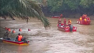 A five-year-old child is feared to have drowned after falling into river