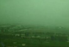 Langit Dubai bertukar warna hijau selepas banjir besar