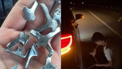 Polis kesan kenderaan bawa kepingan besi jatuh di LPT1