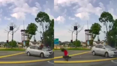 Car runs red light, sends motorcyclist flying [VIDEO]