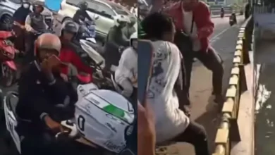 Rider humban motosikal pengutip hutang dalam sungai