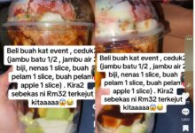 Terkejut harga sebekas buah potong RM32