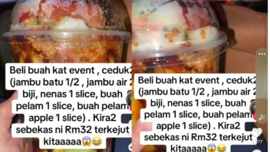 Terkejut harga sebekas buah potong RM32