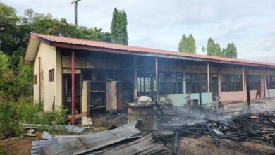 Blok bangunan SK St Peter, Kudat musnah terbakar