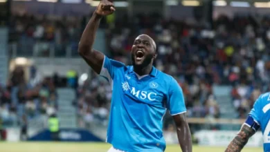 ROMELU Lukaku antara penjaring gol buat Napoli. FOTO Agensi