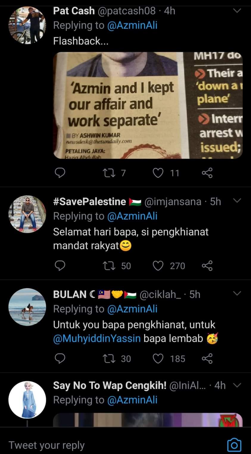 Azmin Kena Bedal Di Twitter