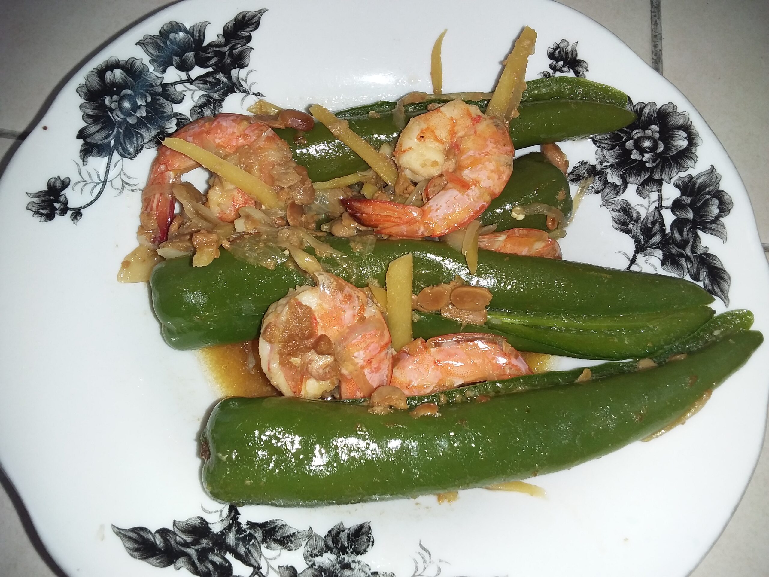 Udang Masak Taucu Lada Hijau