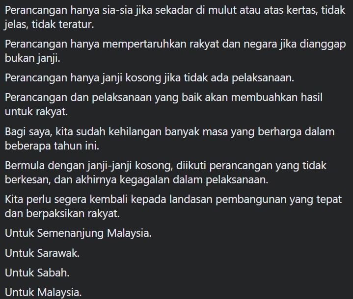 Petikan tulisan Najib Razak