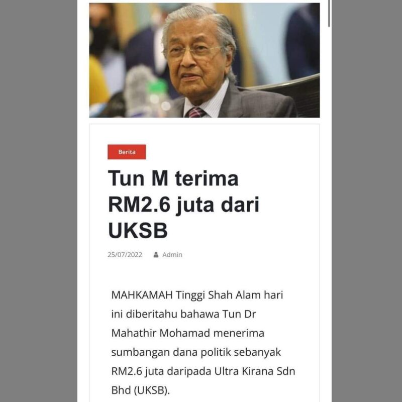 Pilih jawap di media sosial, Mahathir takut ke Mahkamah?