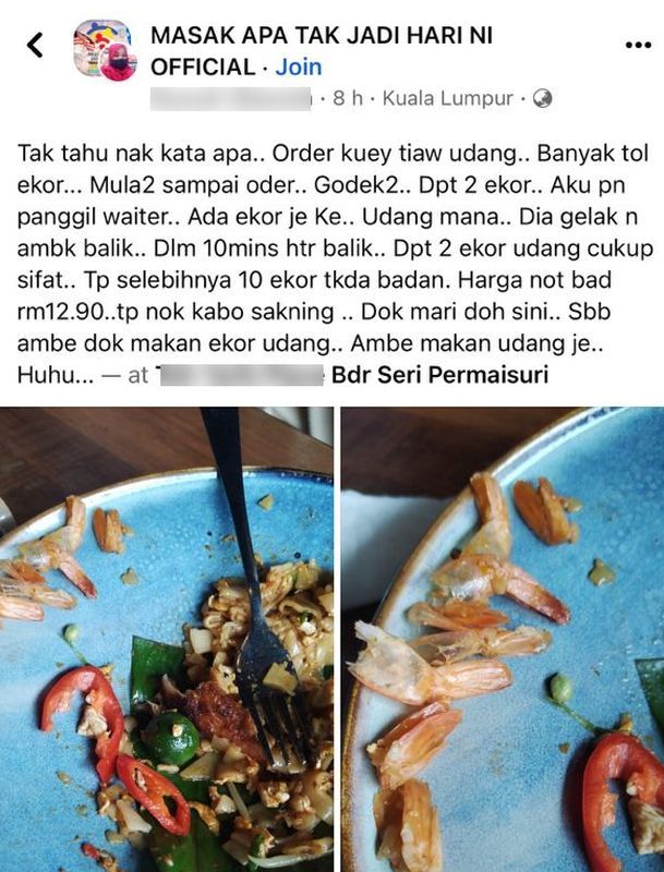 Udang ghaib daripada pinggan