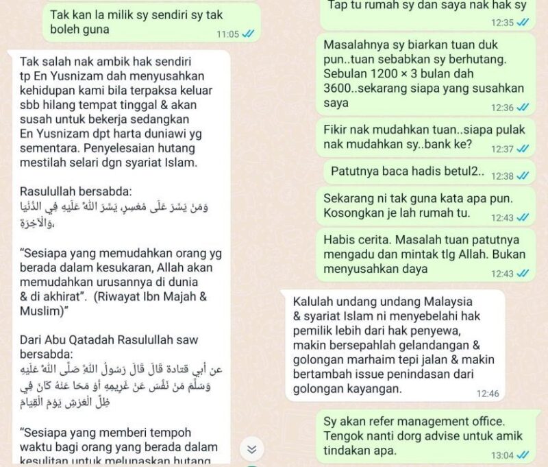 Berlagak alim tapi culas bayar sewa