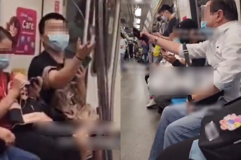 Kecoh 2 penumpang MRT di Singapura ‘bertekak’