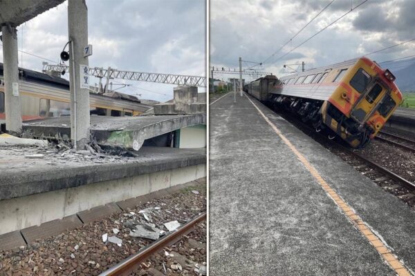 Gempa Taiwan: Kereta api tergelincir, kedai serbaneka runtuh