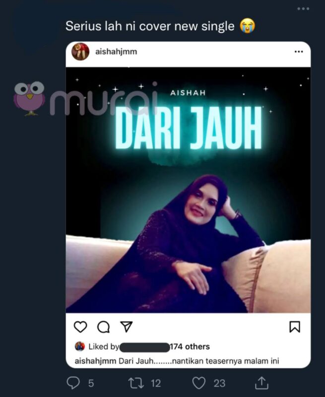 Cover Single Terbaharu ‘Dari Jauh’ Aishah Dikritik Netizen?