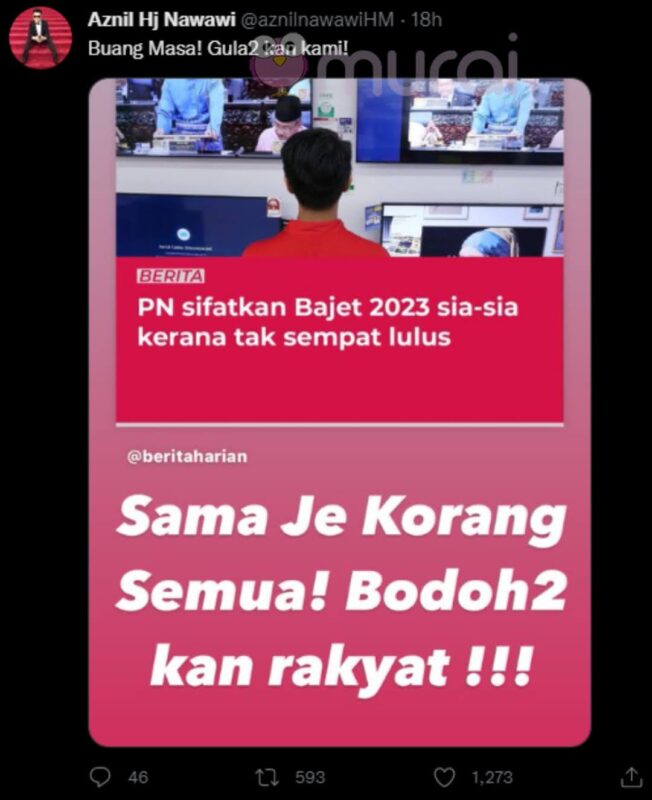 Isu Bajet 2023, Aznil Nawawi Luah Rasa Tidak Puas Hati?