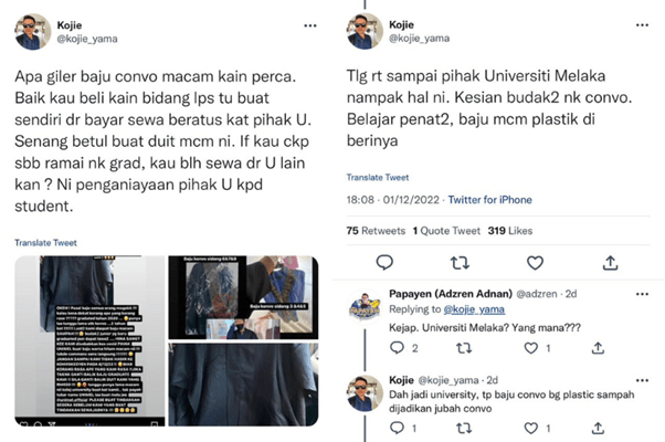 Graduan tak rela pakai jubah macam kain perca masa konvo