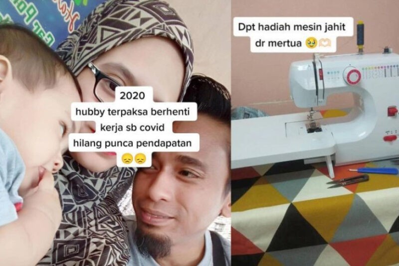 Suka-suka ‘update status’ gambar mesin jahit, tak sangka bapa mentua tengok