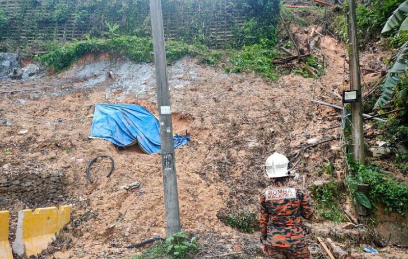Paip bawah tanah bocor punca tanah runtuh di Taman Megah Jaya