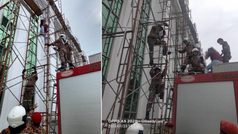 Bomba berjaya pujuk wanita mahu terjun bangunan