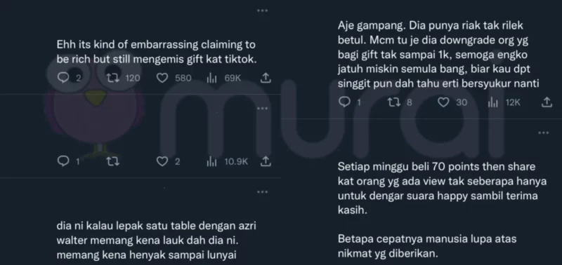 Suami Fatin Afeefa Dikritik Netizen Selepas ‘Riak’ Dengan ‘Gift’ Di TikTok?