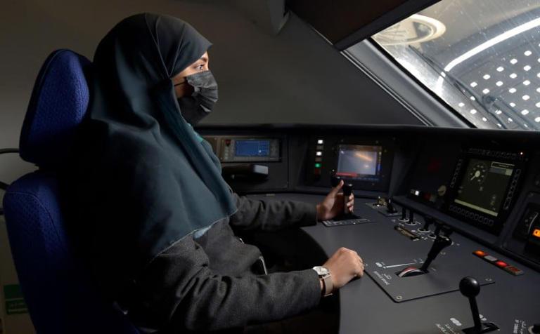 Women drive fast train to Makkah as Saudi workforce evolves