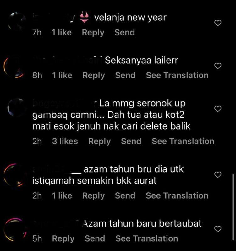 Netizen Kritik Imej Seksi Riena Diana Sambut Tahun Baru