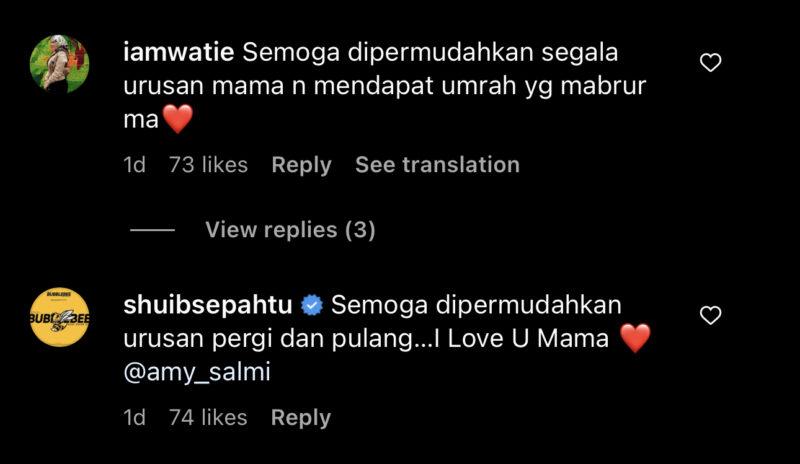 Watie Hantar Ibu Shuib Tunai Umrah