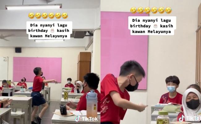 Viral Budak Cina Nyanyi & Menari Untuk ‘Birthday’ Kawan Melayu - [VIDEO]