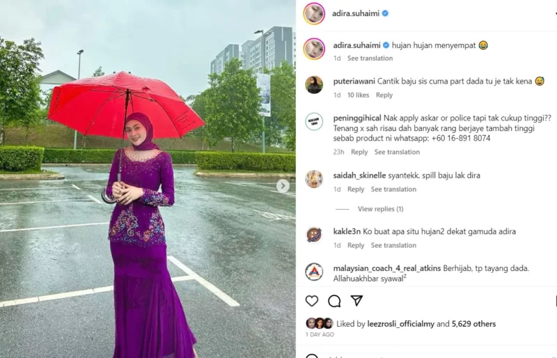 Netizen Tegur Cara Pemakaian Baju Adira?