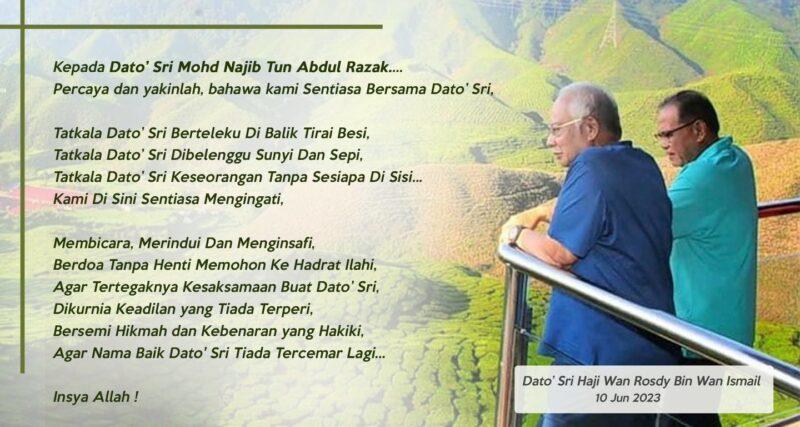 "Pahang merindui Najib Razak" - Wan Rosdy