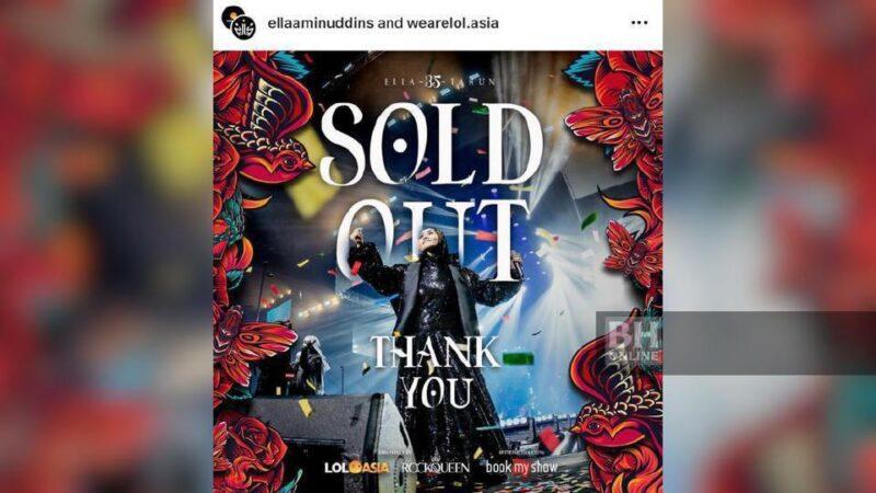 Konsert Ella di Singapura 'sold out'