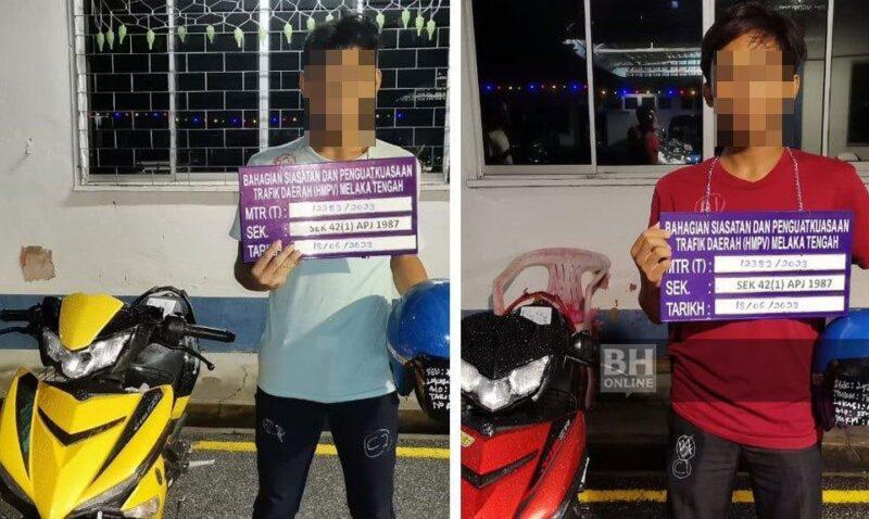 Empat penunggang beraksi 'Superman' ditahan polis