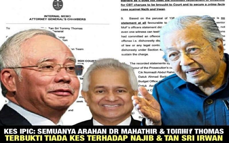 UMNO: Peguam Negara Wajar Gugurkan Semua Pertuduhan Terhadap Najib