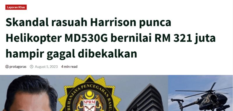 Harrison lebih layak dari Azmin untuk calon bakal MB Selangor?