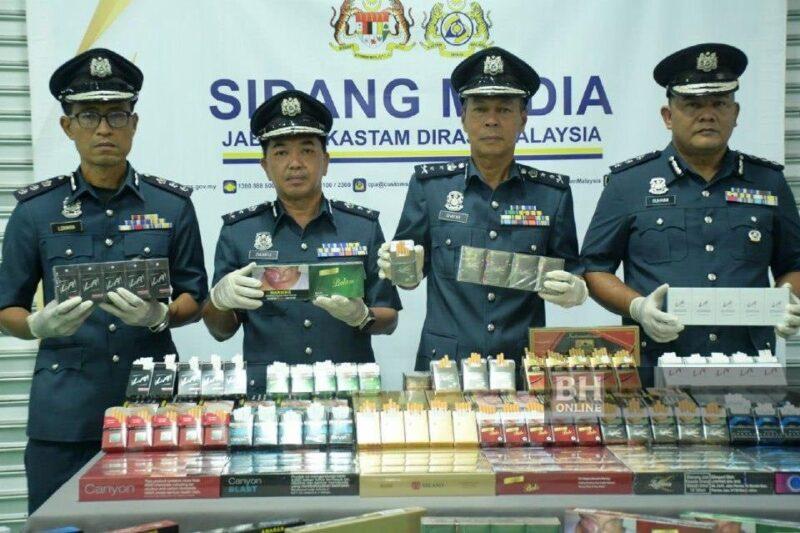 Rokok seludup RM1.3 juta dirampas dalam tiga serbuan