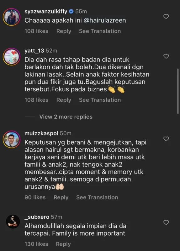 Hairul Azreen Umum Mahu Berhenti Dari Berlakon