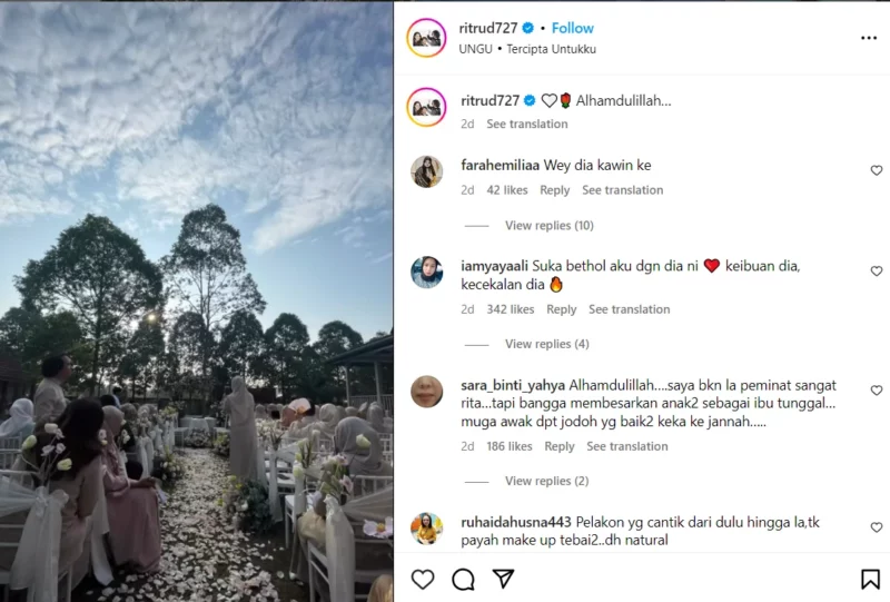 Rita Rudaini Beri Bayang Sudah Bernikah Undang Perhatian Netizen