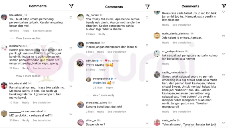 Sweet Qismina Dikecam Netizen Isu Salah Umum Nama Pemenang