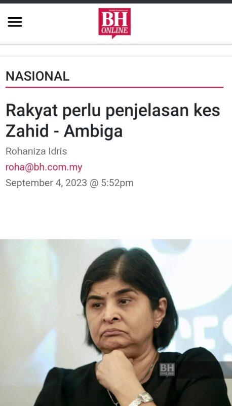 Tiba tiba Ambiga keluar dari gua selepas hilang