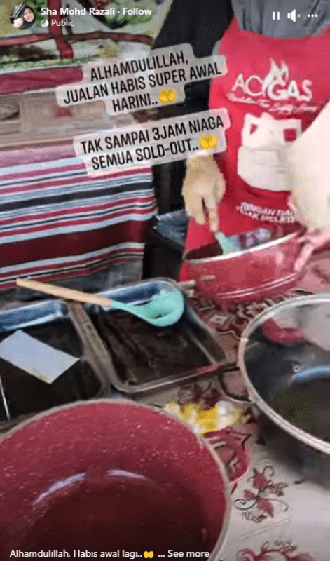 Mek Kelate Jual Nasi Bajet RM4 Sebungkus, Tak Sampai 3 Jam Niaga Semua Sold Out!